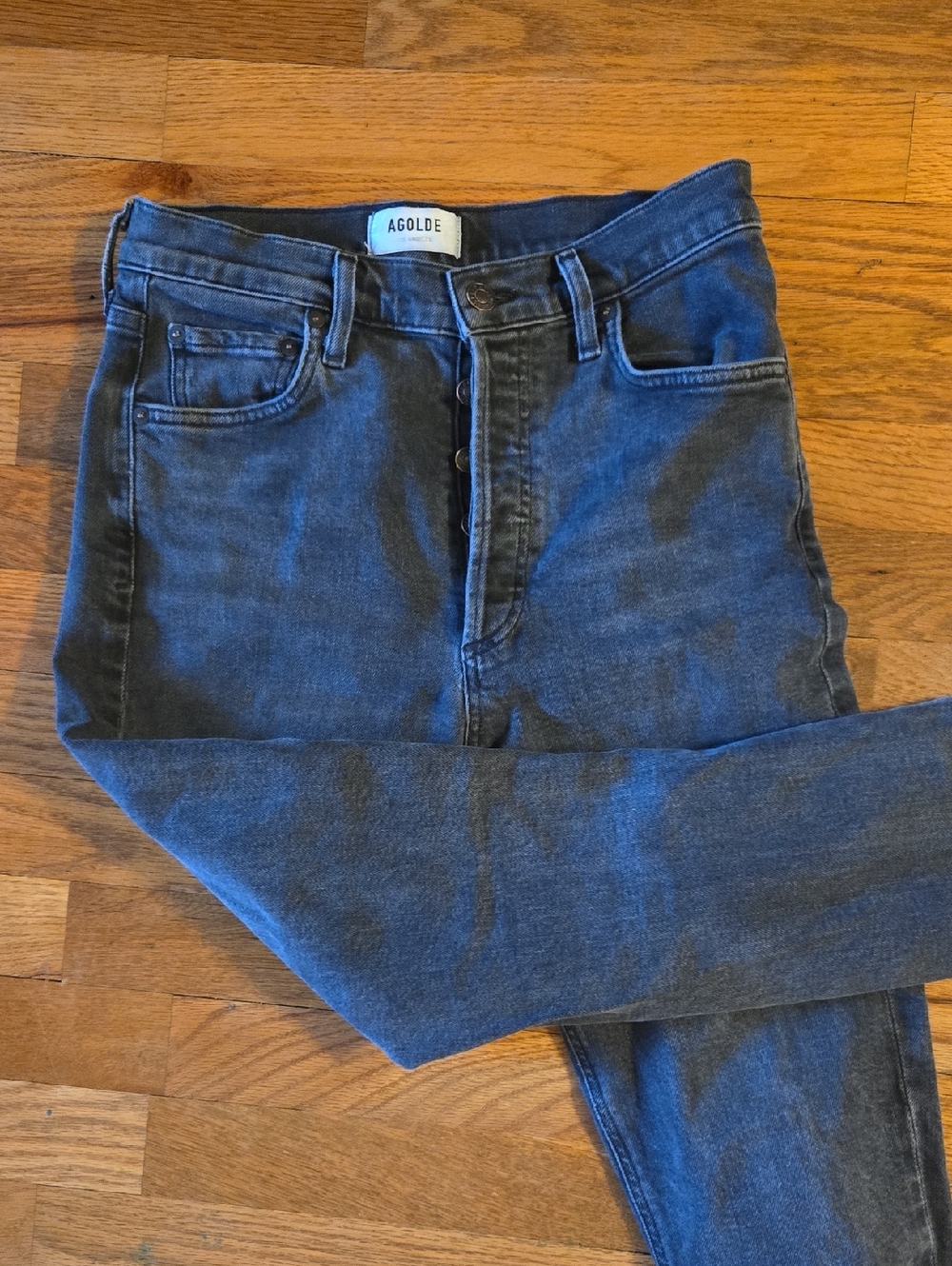 Agolde Skinny Jeans in Dark Gray Wash